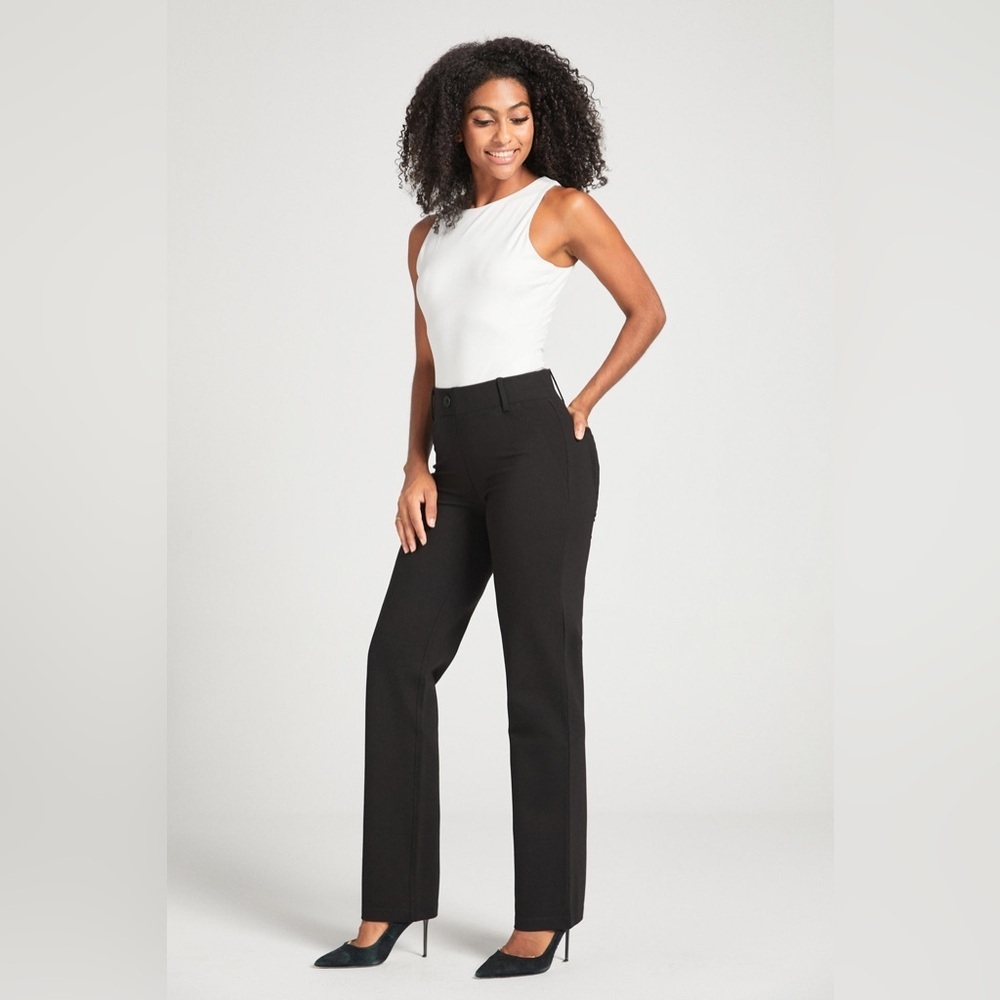Betabrand Straight-Leg Two-Pocket Dress Pants Yoga Pants 3X Petite NIB NWT